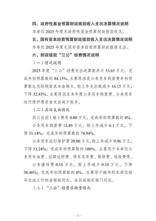 重庆市农业技术推广总站2025年度决算公开说明